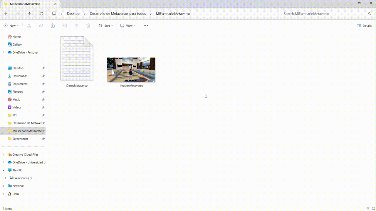 Actividad: Creando tu propio escenario en el metaverso