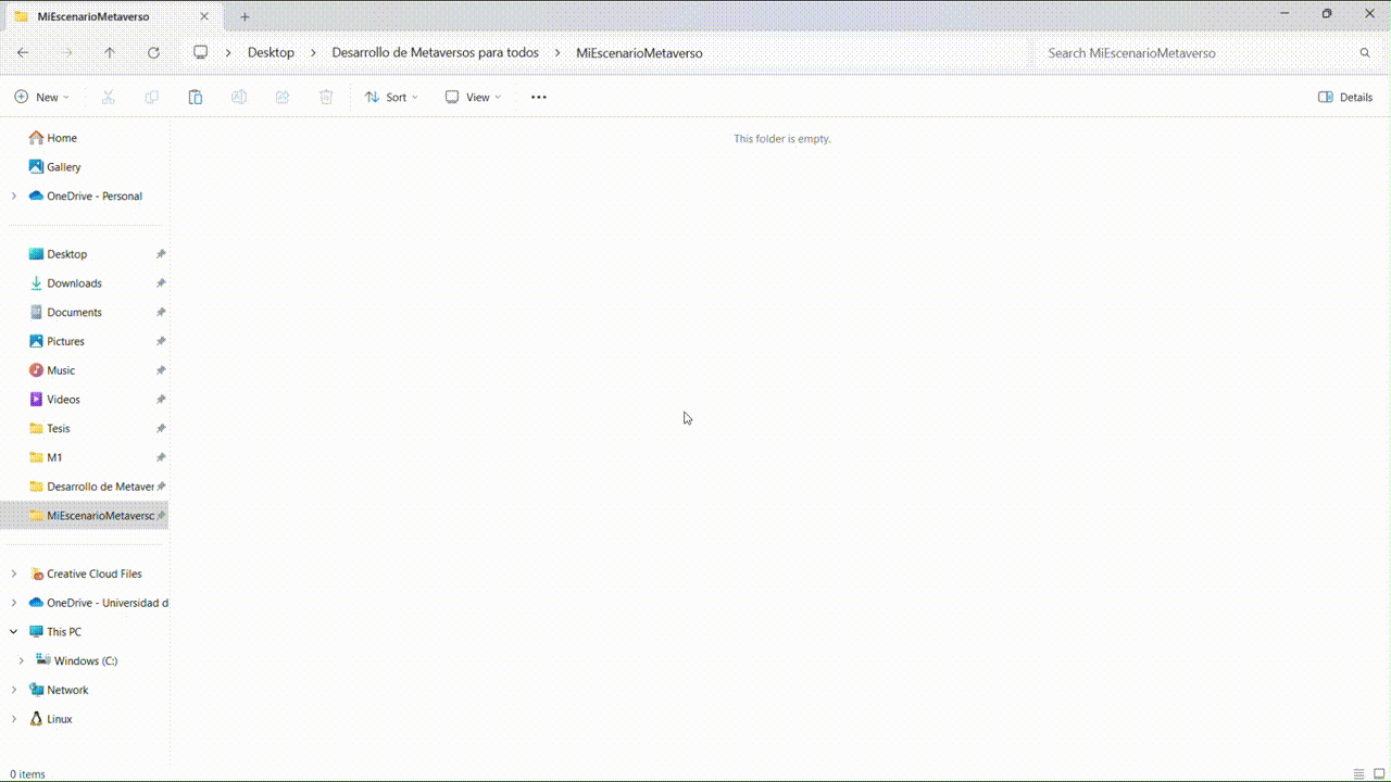 Actividad: Creando tu propio escenario en el metaverso